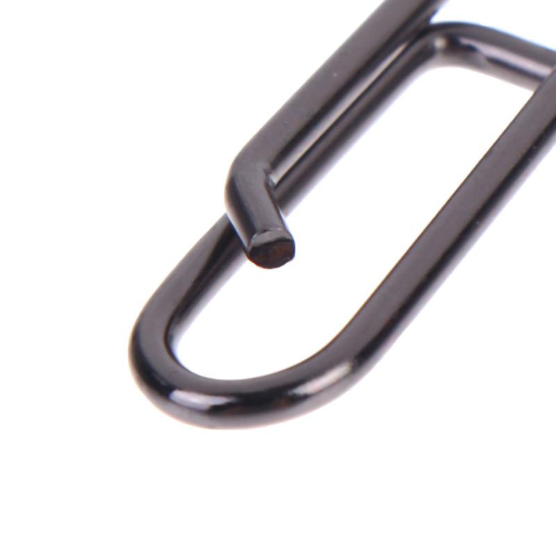50Pcs High Tensile Stainless Steel Fishing Lure Snap Swivels Interlock Pins for Ice Fishing Outdoor Angling Gear