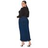 Plus Size Denim Skirt Women Long Flowy A-Line With Fringe Detail Streetwear Midi Maxi 1XL 2XL 3XL 4XL 5XL