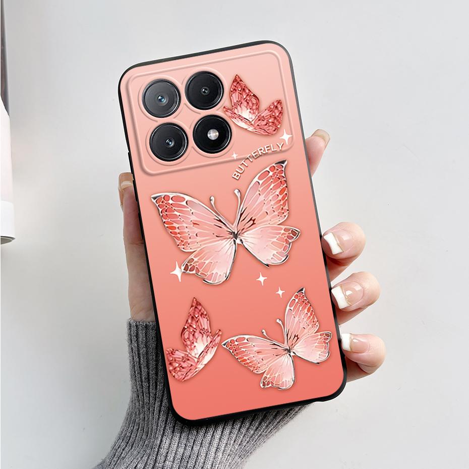 For Xiaomi Poco X6 Pro Case Stylish Painted Silicone Bumper Shockproof Phone Cases Cover Coque For Xiaomi Poco X6 Pro 5G Fundas