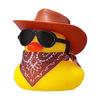 Car Rubber Duck Cowboy Rubber Duck Cool Dashboard Ornament Sunglass Car Duck for Dashboard Toy Car Decoration Accessories