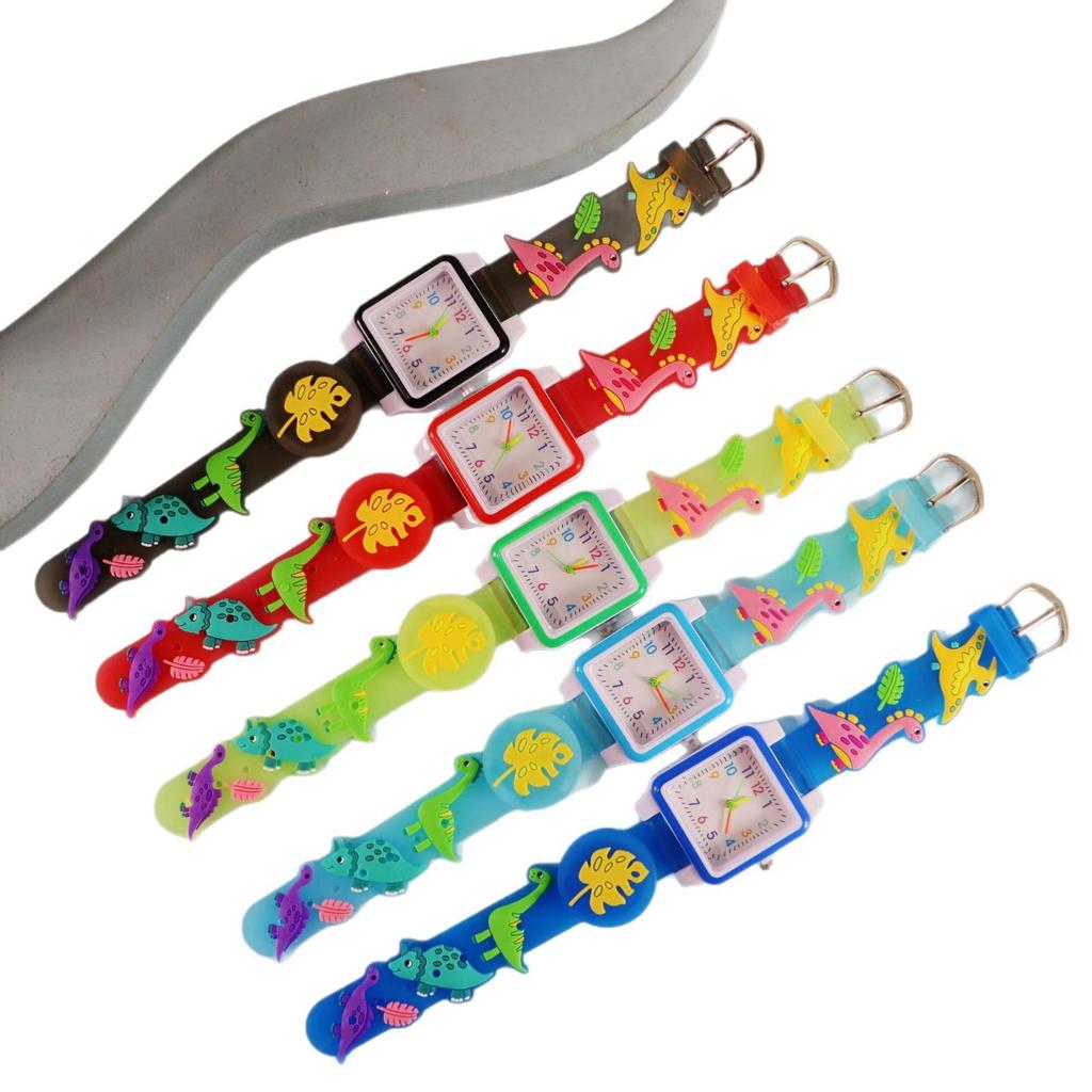 Cartoon Luminous Quartz Watch for Elementary Kids - Heart Design, Electronic & Pointer Display