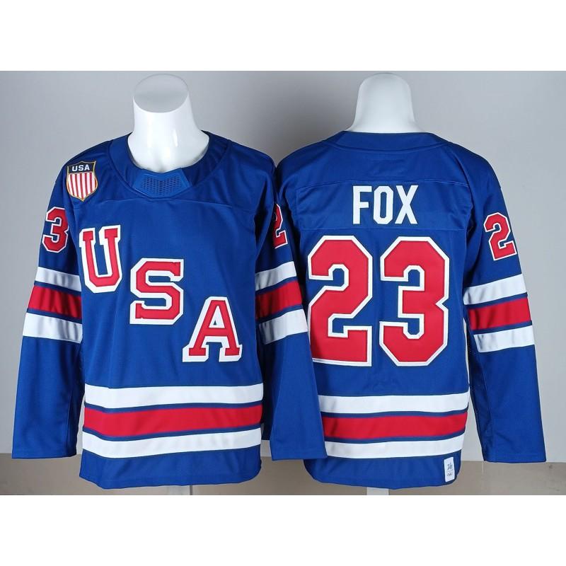 Mens Ice Hockey Jersey Custom Embroidered USA Team 7 19 21 86 Blue White Sportswear Sleeveless Performance Top