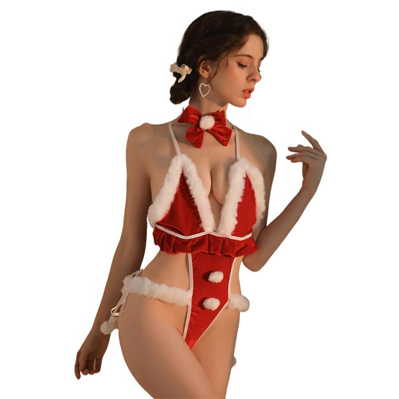 Sex Lingerie Christmas Pure Sexy Crotch Hot Uniform Temptation New Ambiance Set
