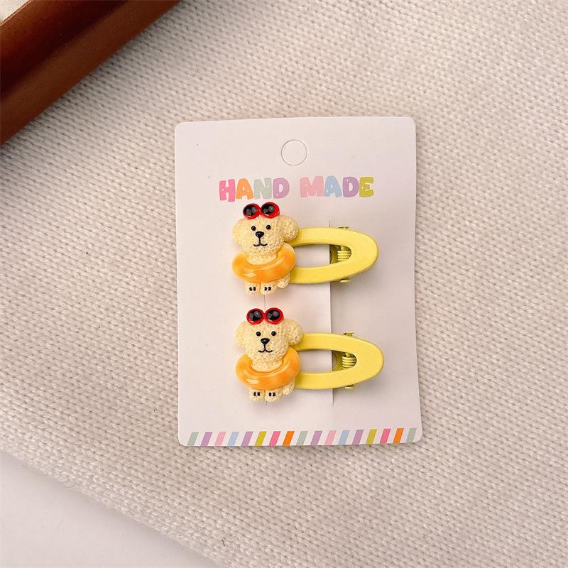 

2pcs New Product Cute Cute Cute Puppy Hairpin Cartoon Broken Hair Side Bangs Hairpin Sweet Hair Accessories Headgear