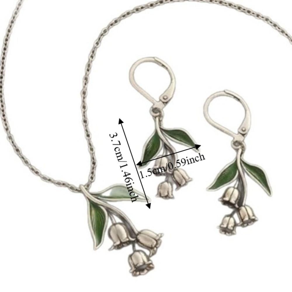 Vintage Style Convallaria Majalis Earrings Drop Shape Dangle Flower Jewelry  Women Jewelry