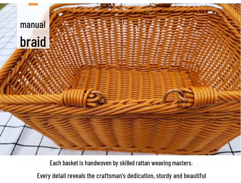 Outdoor Imitation Wicker Picnic and Shopping Basket