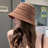 Summer Knitted Fisherman's Hat Fashionable, Versatile, Breathable, Foldable Basin Hat Outdoor Travel Sunscreen Hat