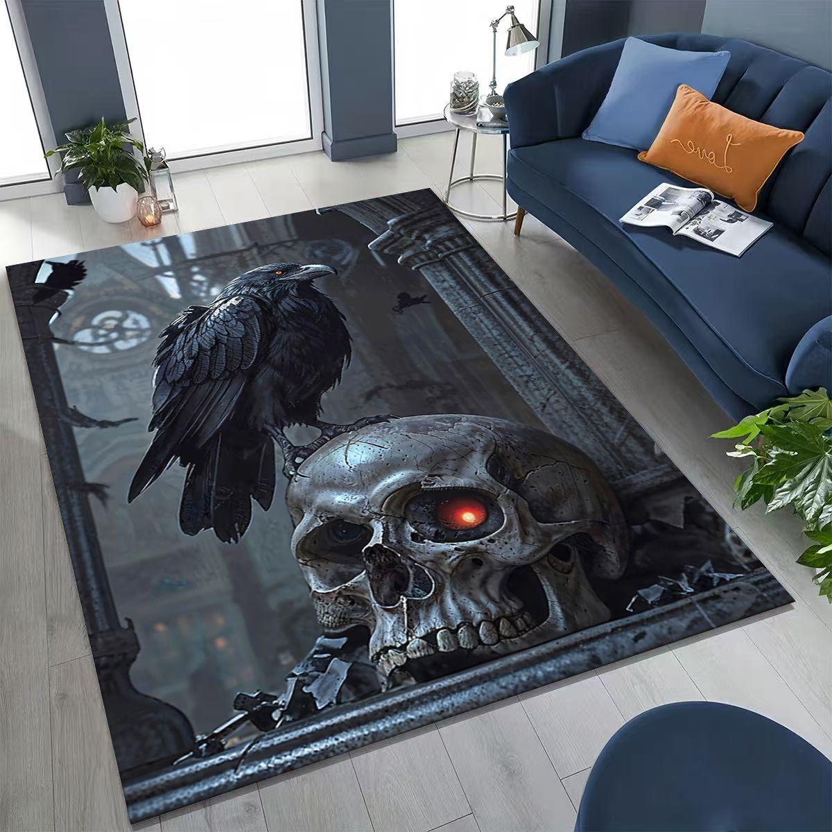 

Viking Oding Raven Crow Huginn Muninn Norse Mythology Rug for Bedroom Living Room Sofa Home Doormat Decor,Kid Non-slip Floor Mat 40x60cm( 15x23in )