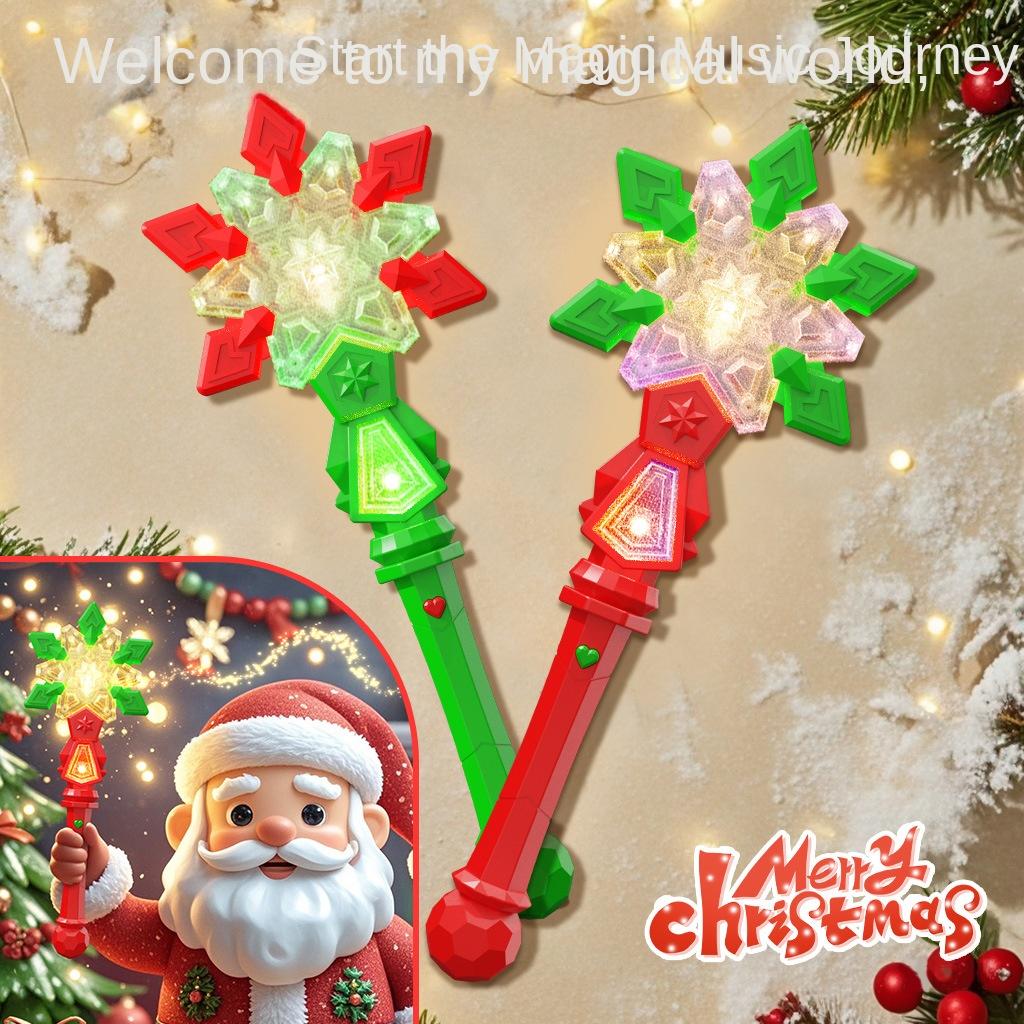 Christmas Light Music Stick, Christmas Children's Light Magic Stick, Flash Stick Luminous Kids Toys for Girls Boy Christmas Gift