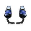 Black Convex Bike Mirror Adjustable Mountain Bicycle Handlebar Rearview Mirror for Safe Cycling