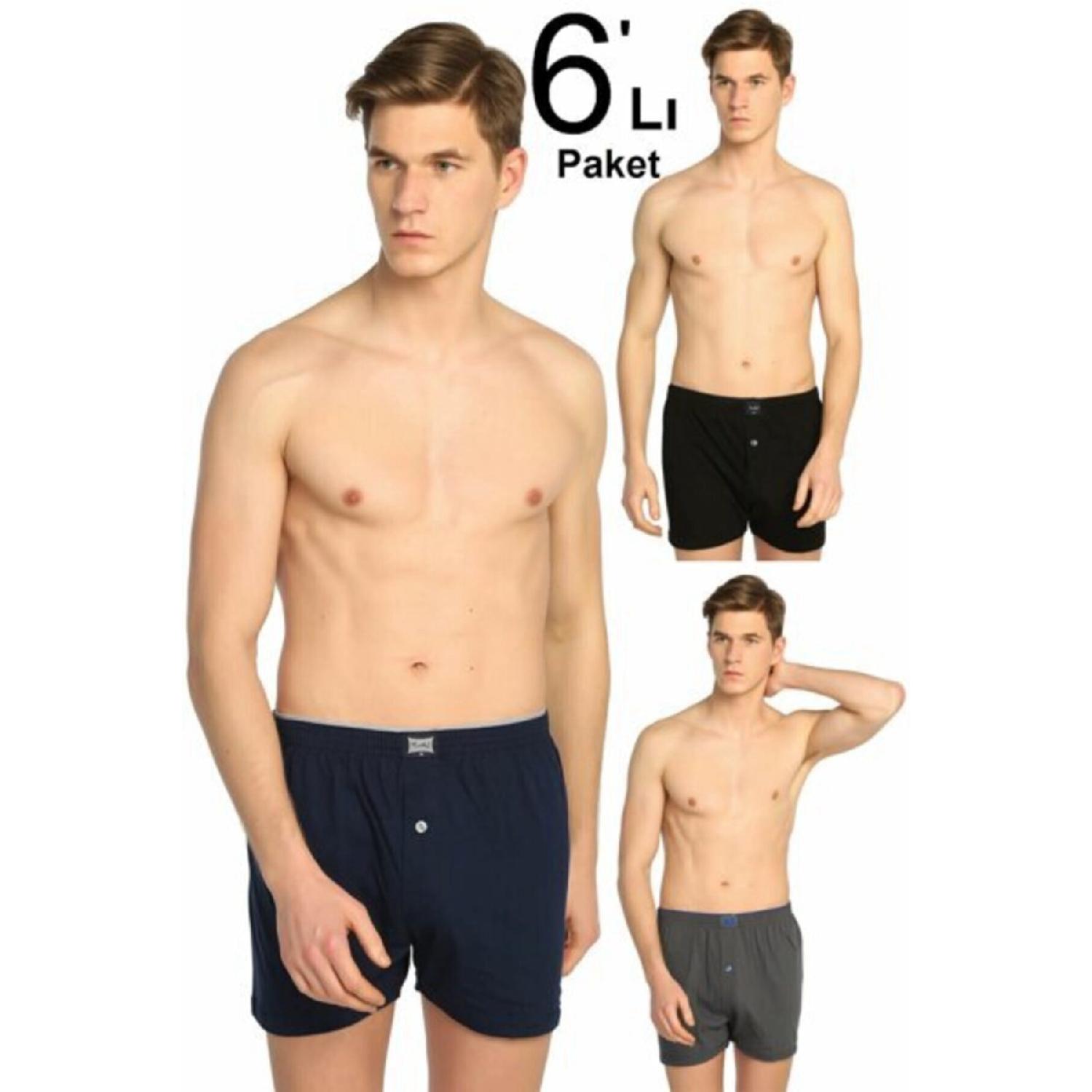 

Набор из 6 мужских трусов-боксеров с пуговицами разных цветов Arm9002 L