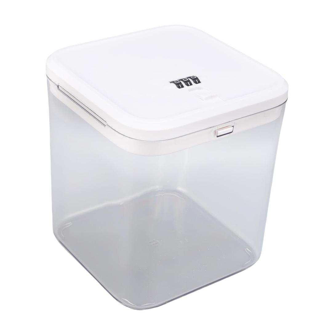 Medication Lock Box with Code Lockable Storage Box for Fridge Snacks Food Phone Lock Box for Home Dorms Office Clear