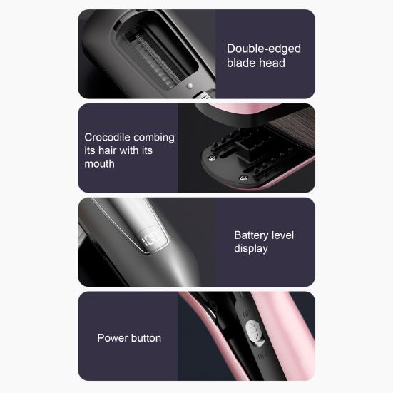Automatic Hair Split Ends Trimmer Ionic Frizz Reduction And Smoothing Split End Remover Device Rechargeable Hair Trimmer with LED Display & Safe Lock