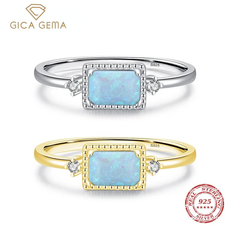 

GICA GEMA настоящее серебро 925 пробы фантастический циркон перстни для женщин ювелирные изделия на годовщину свадьбы изысканные аксессуары Anel