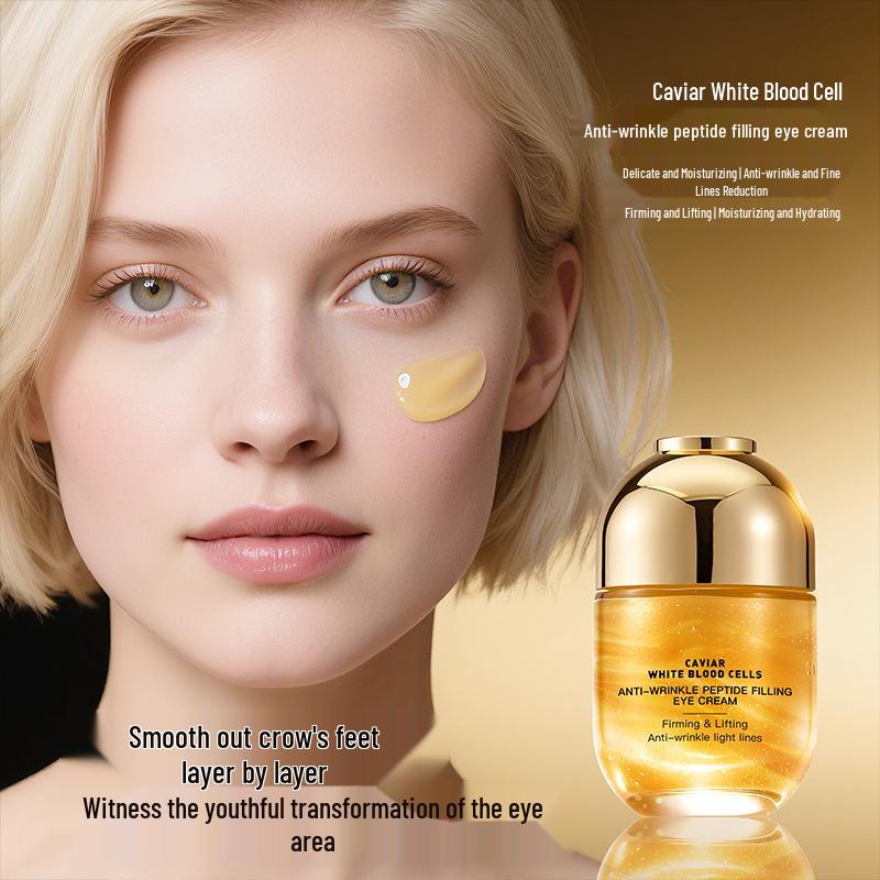 Caviar Peptide Anti-Wrinkle Eye Cream: Moisturizing, Nourishing, Lifting, and Softening.