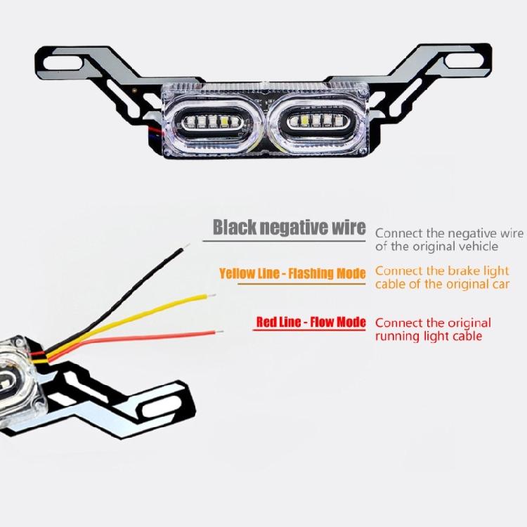 Vibrant LED Motorcycle Brake Light with Quick & Slow Flash Small LED Tail Lamp Energy Saving Light for Night ridings