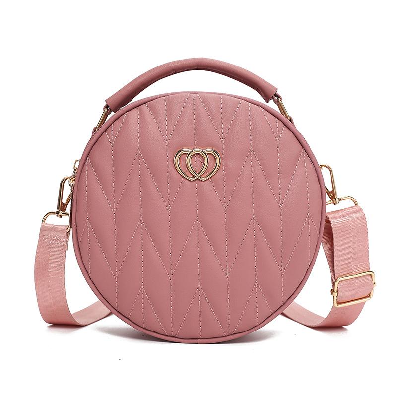Large Capacity Three Layer Zipper Shoulder Bag New Fashionable Simple Square Diamond Embroidered Thread Solid Color Shoulder Bag