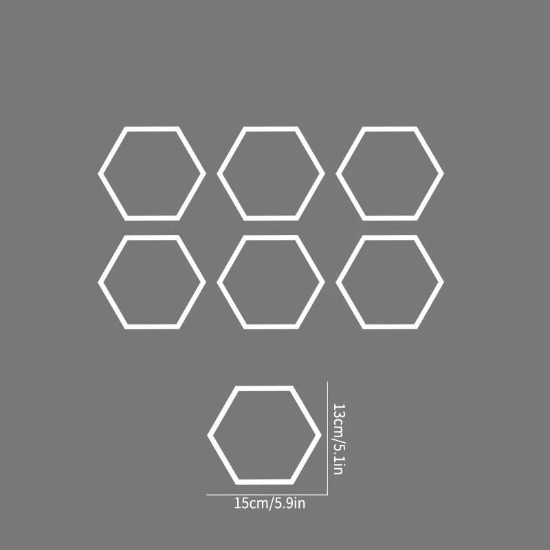 6PCS Honeycomb Car Stickers DIY Sport Auto Side Door Personalized Decoration Automobile Body Vinyl Decals Open Style Styling