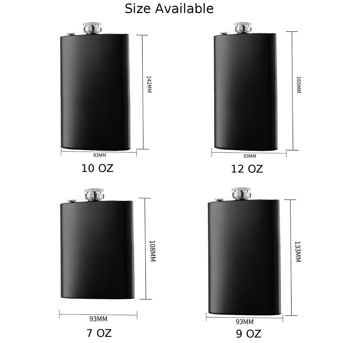 7/9/10/12oz Hip Flask Stainless Steel Whiskey Liquor Pocket Wine Bottle Large Capacity Alcohol Drinking Pocket Bottle Outdoor