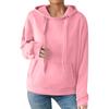 Women's Fashion Casual Solid Color Pocket Long Sleeve Hoodie