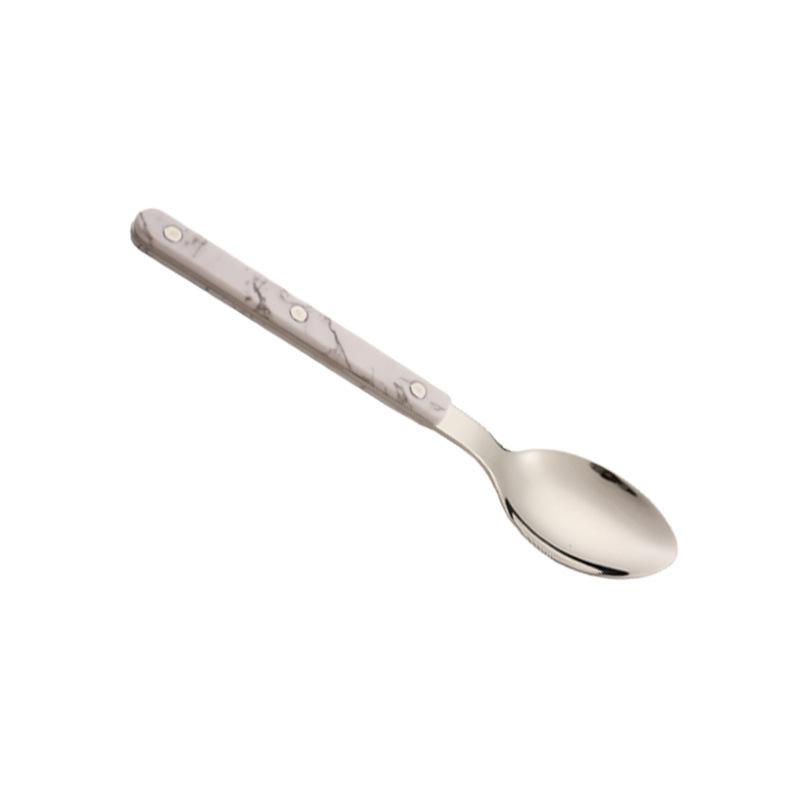 304 Edelstahl Western Restaurant Geschirrset Haushalt Klemgriff Messer Gabel Löffelgriff Marmor Buttermesser Dessertlöffel