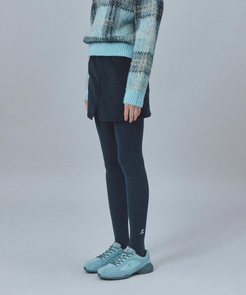 Rest And Recreation Coduroy Unbalance Skirt - Navy
