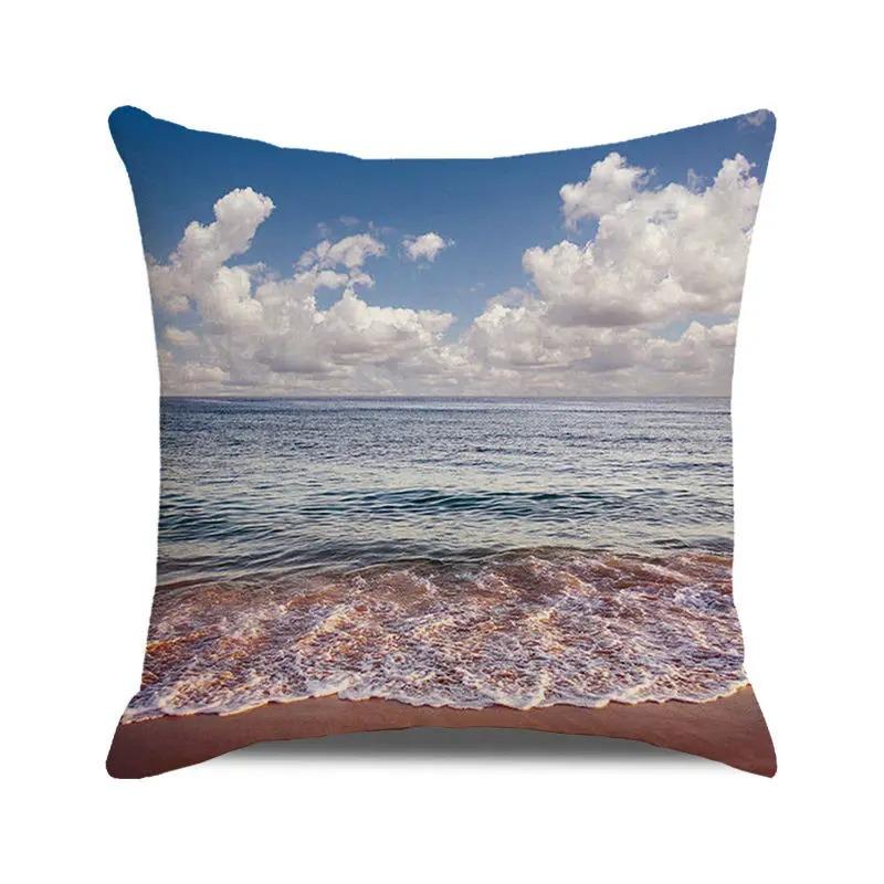 

Летний океанский пляжный принт с узором, роскошный домашний декор, наволочка для гостиной, дивана, автомобиля, наволочка 40x40cm