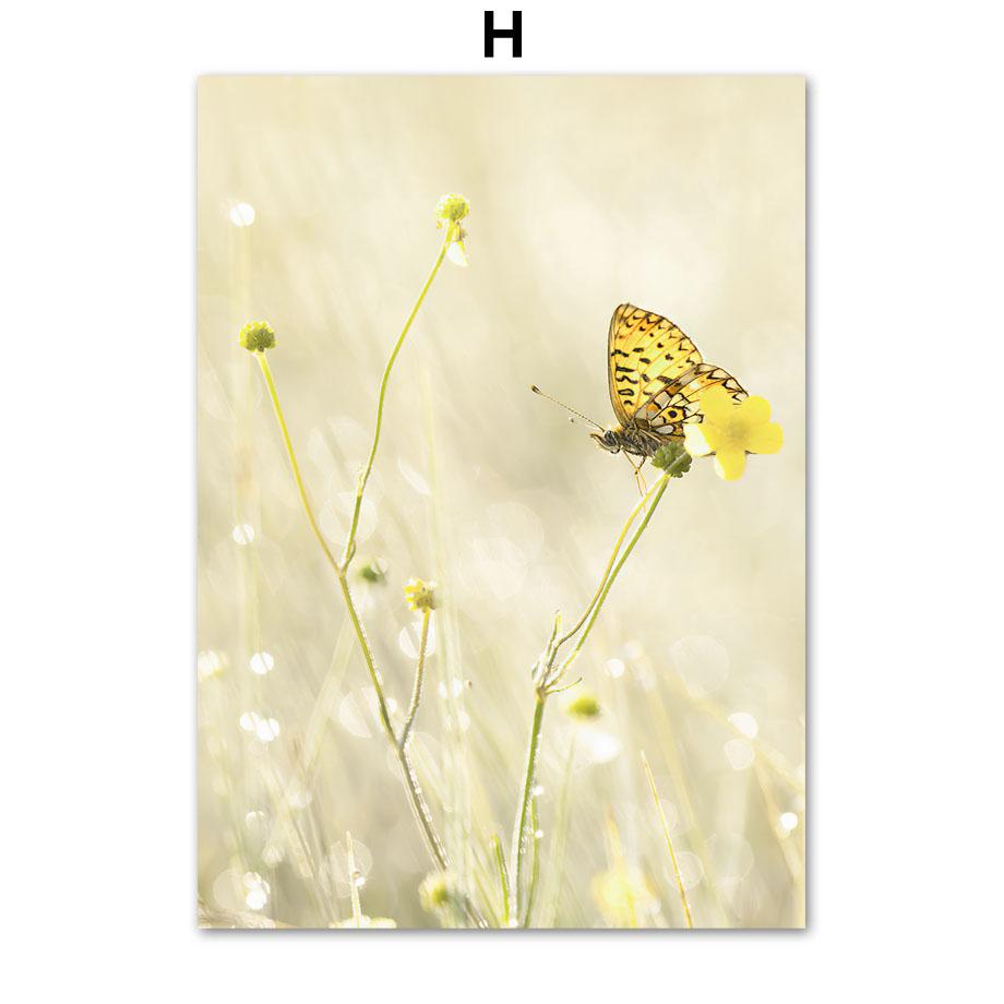 Sunflower Daisy Lemon Tree Car Butterfly Wall Art Canvas Painting Nordic Posters And Prints Wall Pictures For Living Room Decor