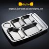 304 Stainless Steel Divided Meal Plate