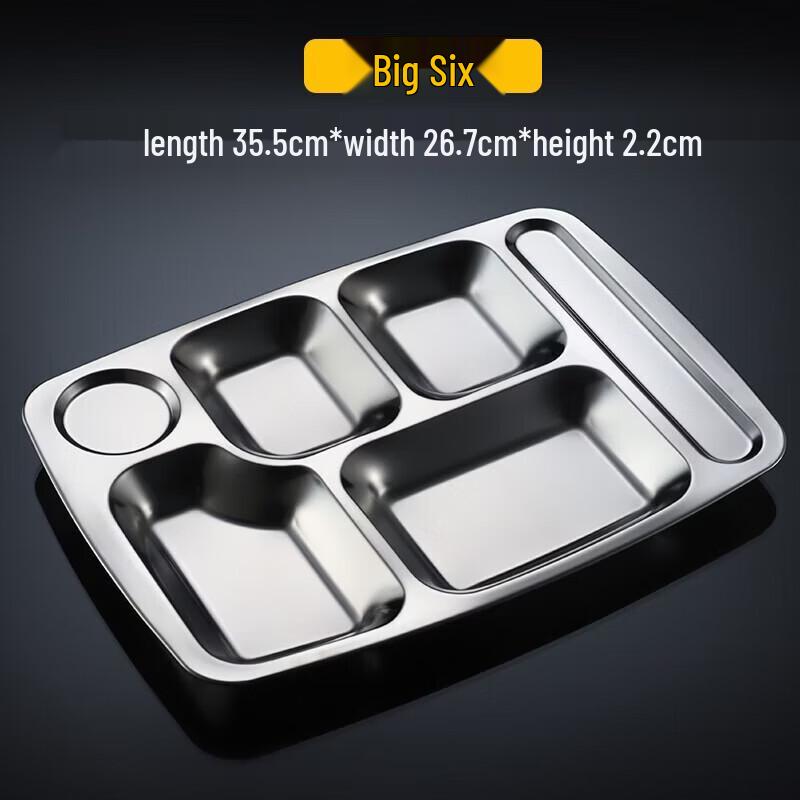 304 Stainless Steel Divided Meal Plate