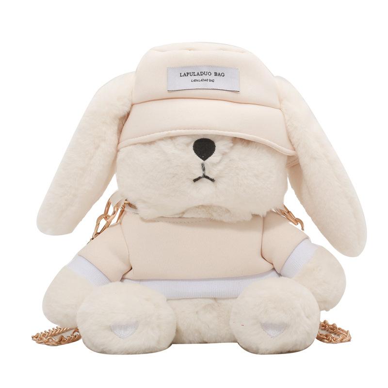 Autumn and winter cute play dead long-eared rabbit blindfolded rabbit Rex rabbit plush rabbit shoulder messenger bag