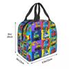 Tayo The Little Bus Cartoon Insulated Lunch Bag for Women Children Portable Food Boxes Thermal Lunch Box Tote