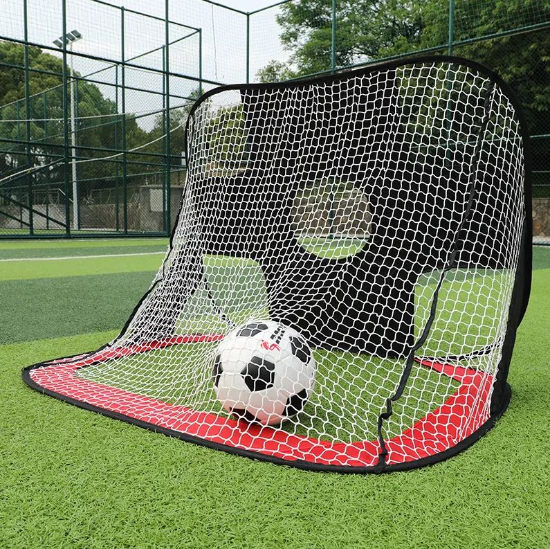 Children's soccer goal, portable, self-folding target mat, 2 in 1
