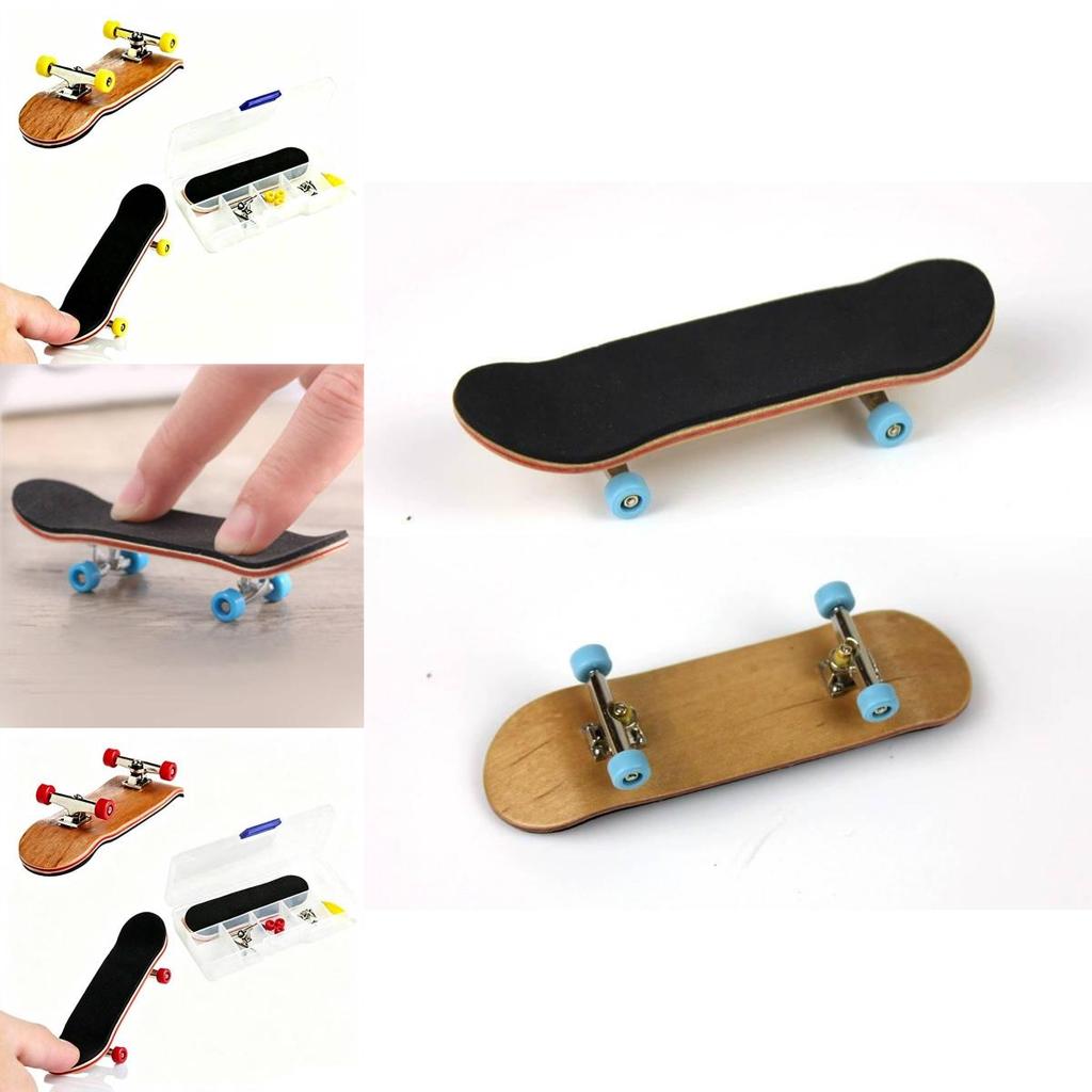 Finger Skateboard Stress Relief Toy With Wooden Deck For Hand Eye Coordination And Brain Development