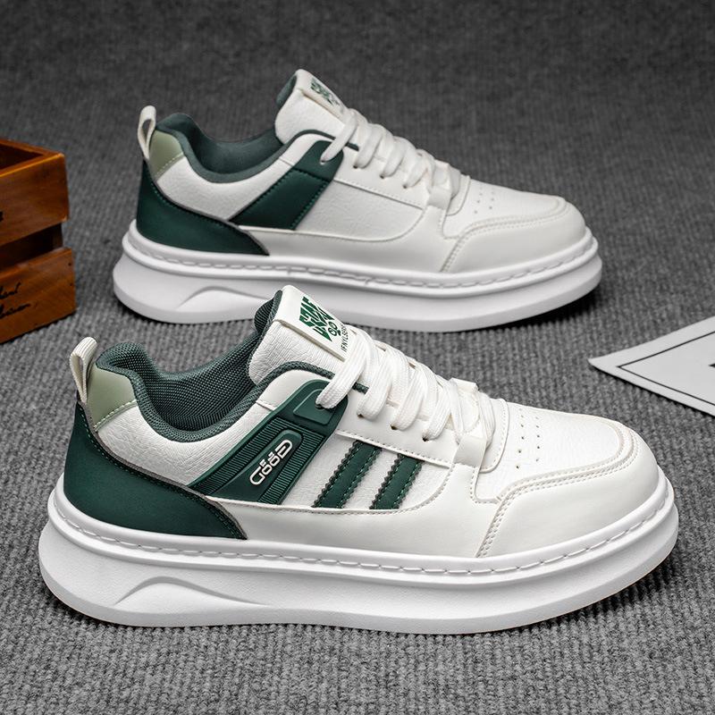 2025 new autumn men's sports and leisure trendy shoes breathable versatile low-top shoes thick baseplate shoes