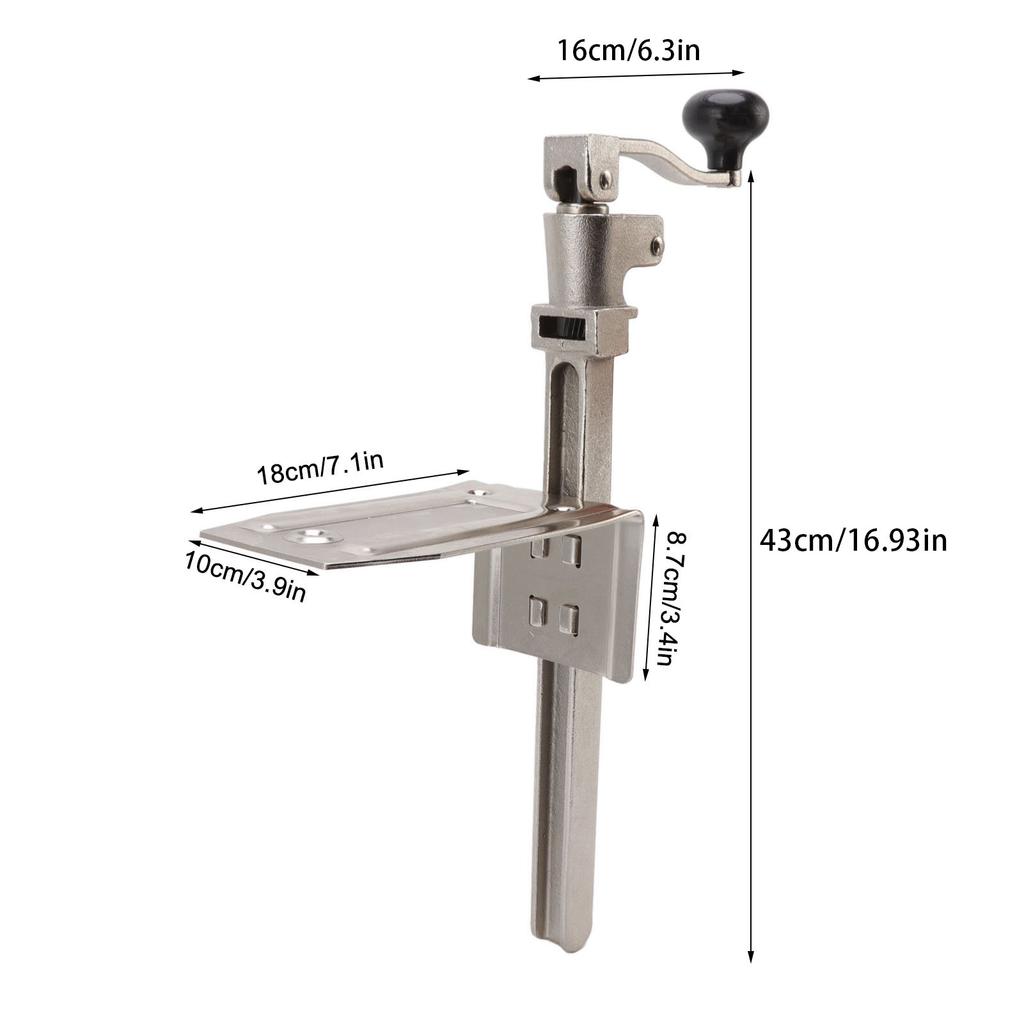 Can Open Tool Can Opener Desktop Mounted Small Heavy Duty with Screw in Base Iron and Steel Can Open Tool for Kitchen Canteen