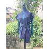 Used C1 Indigo Dyeing, Indigo-dyed, Square-cut Robe, Haori, Tunic, Vest, Plant-dyed