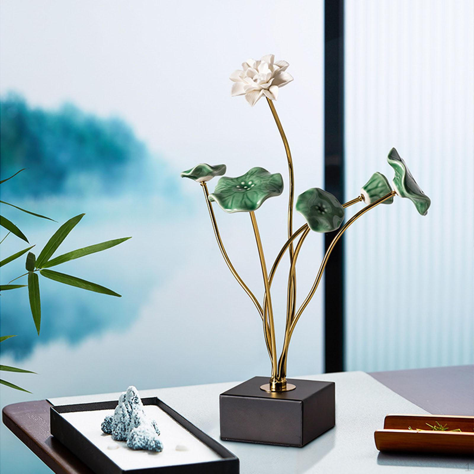 

Украшение лотоса, красивая статуэтка, коллекционная, настольная скульптура, фигурка цветка лотоса Style A