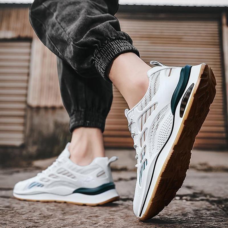 Módní pánské tenisky Síťované ležérní boty Šněrovací pánské boty Lehké vulkanizované boty Vycházkové tenisky Zapatillas Hombre