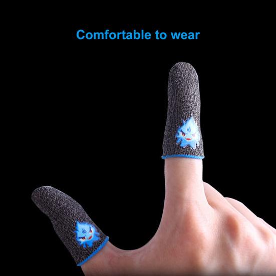 1 Pair Finger Cover Sensitive Luminous Breathable Video Games Touch Screen Fingertip Gloves for Gamers