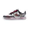 Court Vision 1 Knight Copertura in Pelle Sintetica Scarpe da Skateboard Basse Unisex Nero Rosso DH2987-101(Team998-)