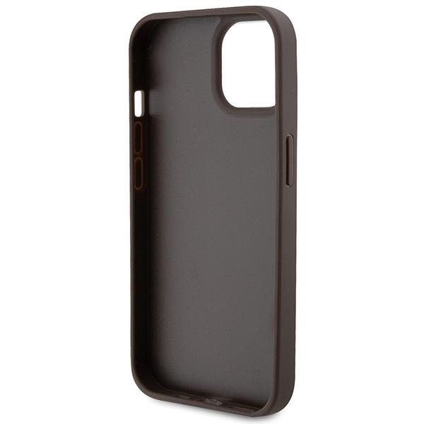 Guess Guhcp15Mp4Tdscpw Iphone 15 Plus / 14 Plus 6.7 Brązowy/Brown Hardcase Crossbody 4G Metal Logo