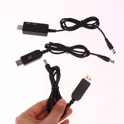 1 Set Dc 5V To 12V Usb Cable Boost Converter Step-Up Cord For Wifi Router Modem Fan 5.5*2.1Mm Wifi To Powerbank Cable Connector