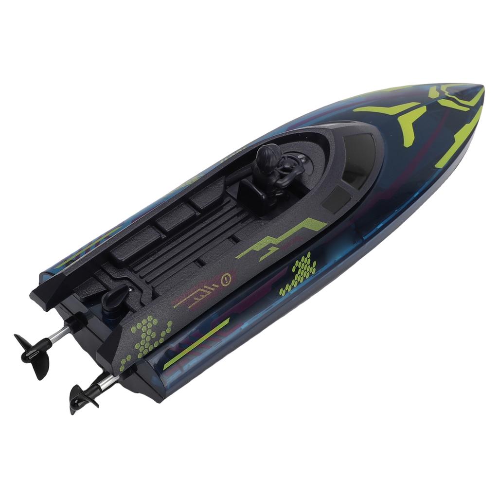 Remote Control Boat for Pools and Lakes, 2.4G Speed Boat Toy with LED Lights, Low Battery Alert for Adults and Kids