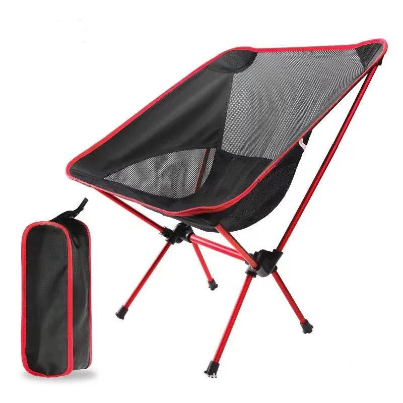 Outdoor Portable Folding Chair Ultra-Light Camping Fishing Beach Chair Barbecue Travel Hiking Picnic Seat Portable Tool