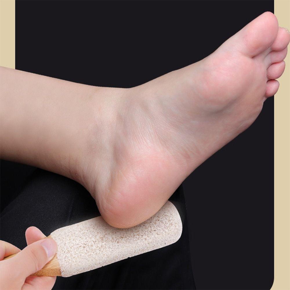 Silicon Carbide Foot Sander Bamboo Pedicure Tool Durable Foot Scrubber For Feet