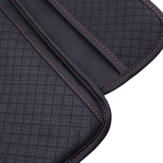 Car Center Console Armrest Box Mat Pad Cushion w/ Side Storage Pocket