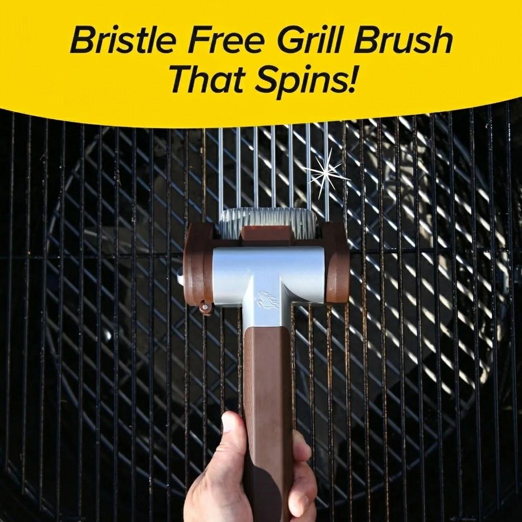 Electric Grill Brush, Cordless, Stainless Steel Grill Brush