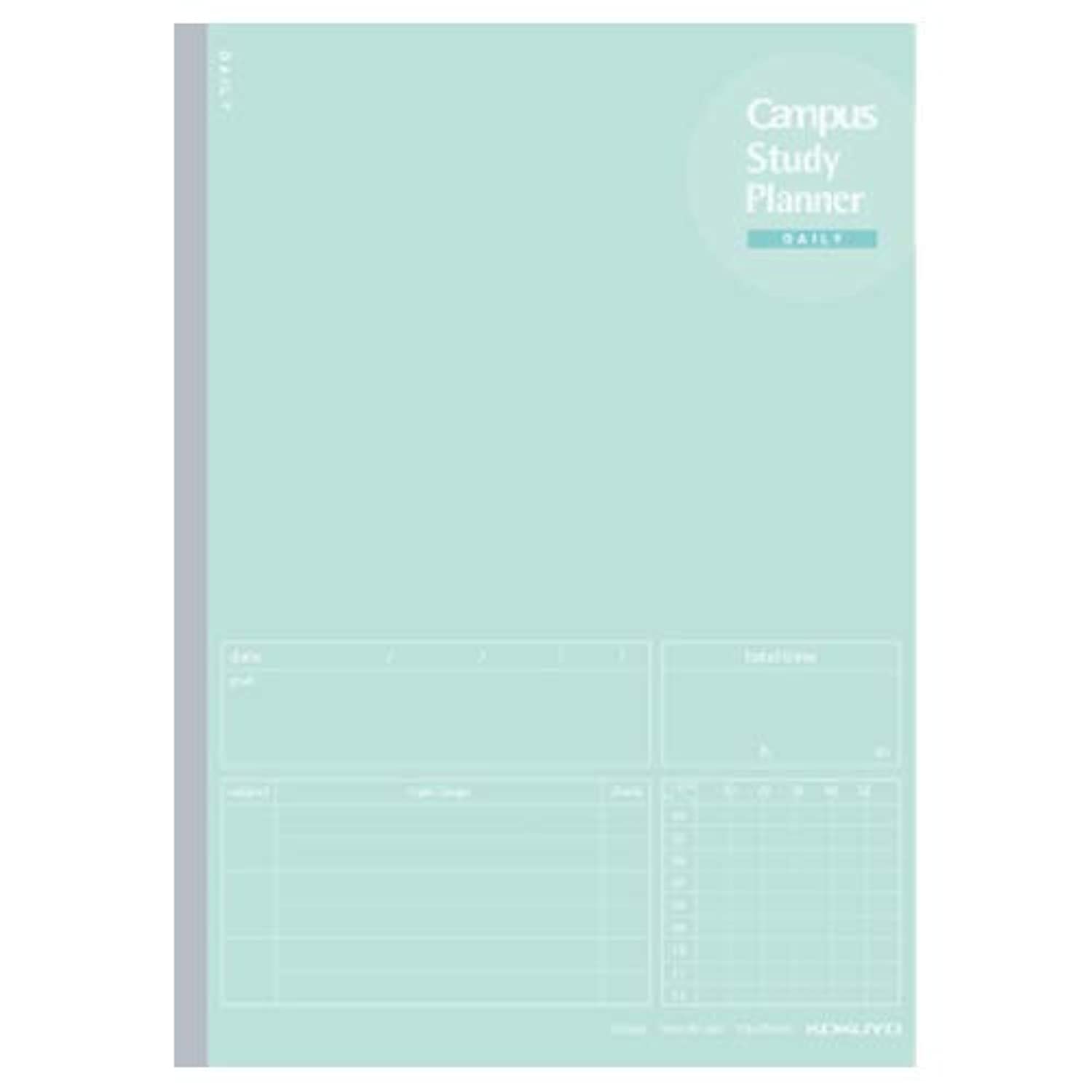 KOKUYO Campus Notebook Study Planner Daily Ruled B5 Mint Green No-Y80MD-G