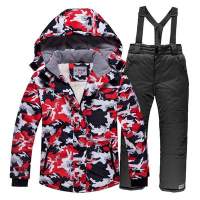Children Snow Ski Suit Girls Winter Warm Waterproof Outdoor Thick Jacket Coat Pants Kids Clothes Teenagers Boys Clothing Set